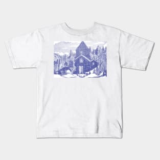Alpine in Cyan Blue Kids T-Shirt
